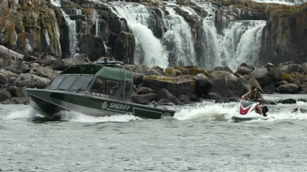 On patrol near Willamette Falls.